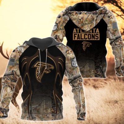 NFL Atlanta Falcons Black Camo Pullover Hoodie