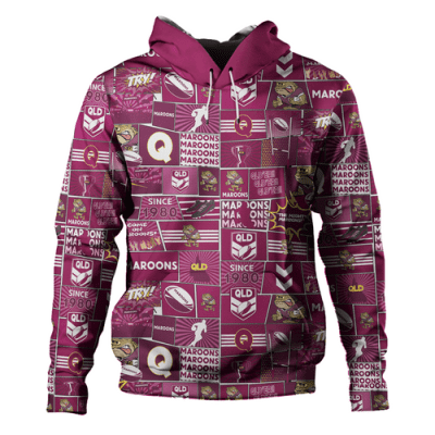 Queensland Sport Hoodie - Team Of Us Die Hard Fan Supporters Comic Style