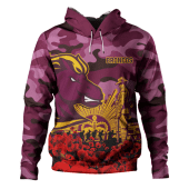 Brisbane Broncos Hoodie - Brisbane Broncos Anzac Day Lest We Forget