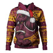 Brisbane Broncos Hoodie Ugly Knit Style For Christmas Game Fans