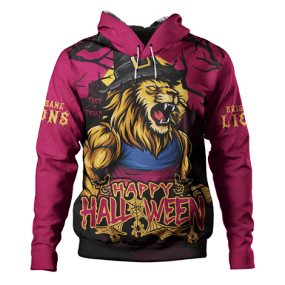 Brisbane Lions Hoodie Full Moon Fever Halloween Supporter