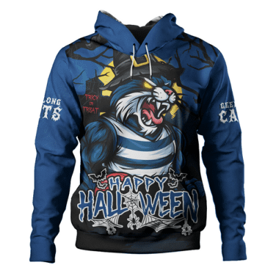 Geelong Cats Hoodie Full Moon Fever Halloween Supporter