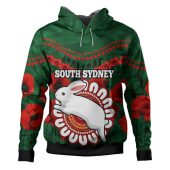 South Sydney Rabbitohs Custom Hoodie - Poppies Flower And Souths Hoodie