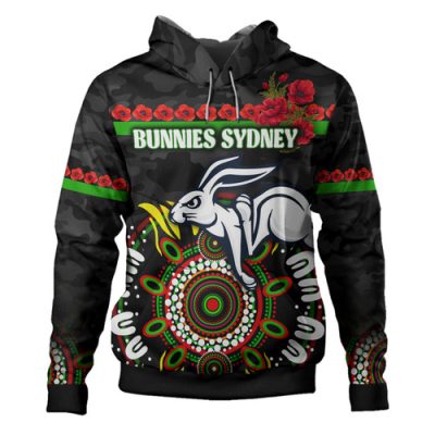 South Sydney Rabbitohs hoodie - Custom Rabbit Sport With Aboriginal Inspired Patterns Hoodie