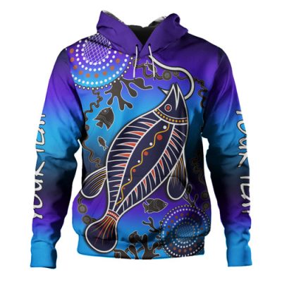 Australia Fishing Aboriginal Fishing Custom Hoodie - Hooked On Fishing With Aboriginal Patterns Hoodie