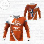 Ford Mustang Orange Pullover Hoodie