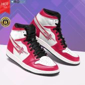 NBA Houston Rockets White Red Air Jordan 1 High Sneakers