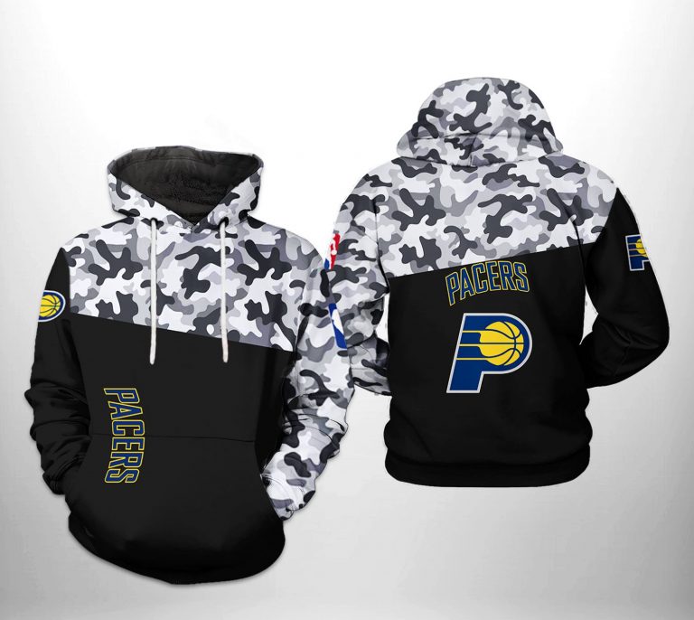 NBA Indiana Pacers Black Camo Pullover Hoodie NBA Indiana Pacers Black Camo Pullover Hoodie