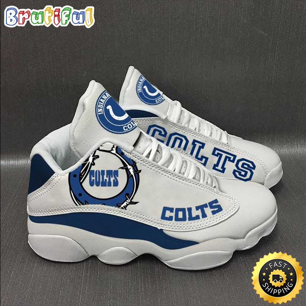 Indianapolis Colts Nfl Ver 9 Air Jordan 13 Sneaker Indianapolis Colts Nfl Ver 9 Air Jordan 13 Sneaker
