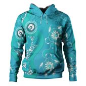 Australia Turtles Aboriginal Hoodie - Indigenous Dot Turtles In The Ocean (Blue) Hoodie