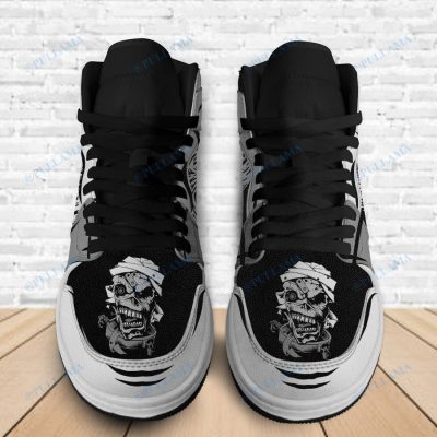 Iron Maiden Black White Air Jordan 1 High Sneakers