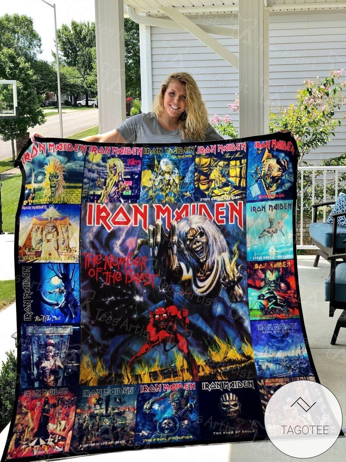 Iron Maiden Quilt Blanket V5 Iron Maiden Quilt Blanket V5