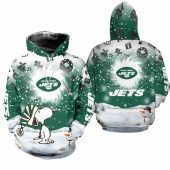NFL New York Jets Snoopy Green Christmas Pullover Hoodie