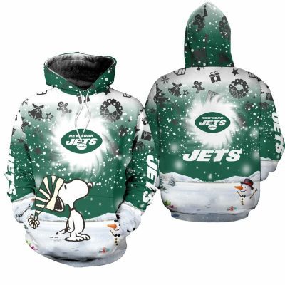 NFL New York Jets Snoopy Green Christmas Pullover Hoodie