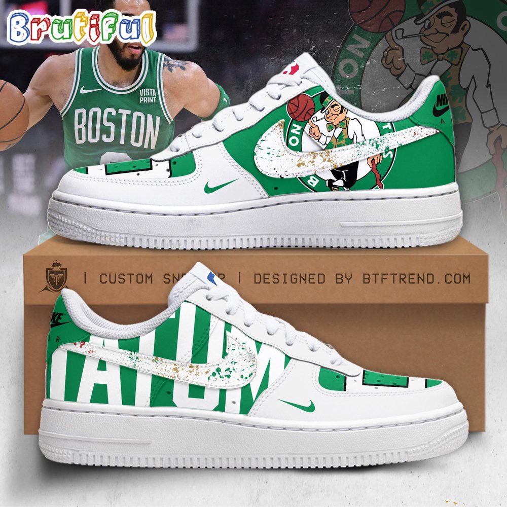 Jayson Tatum Boston Celtics Air Force 1 Shoes Sneaker Jayson Tatum Boston Celtics Air Force 1 Shoes Sneaker