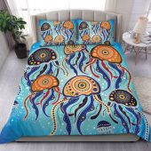 Australia Aboriginal Bedding Set - Aboriginal Dot Art Style Painting Inspired Bedding Set