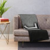 Juventus Fc Grey Black Fleece Blanket 02.jpg - demo10