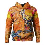 Australia Kangaroo Aboriginal Hoodie - Australia Kangaroo And Goanna Hoodie