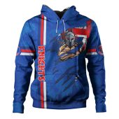 Newcastle Knights Hoodie - Happy Australia Day Flag Scratch Style