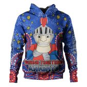 Newcastle Knights Custom Hoodie - Custom With Aboriginal Inspired Style Of Dot Painting Patterns  Hoodie