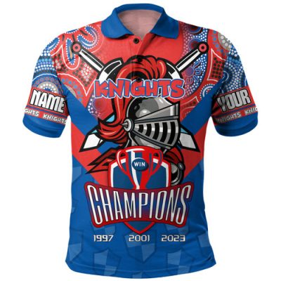 Newcastle Knights Sport Polo Shirt - Custom Talent Win Games But Teamwork And Intelligence Win Championships With Aboriginal Style