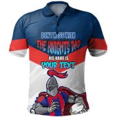 Newcastle Knights Father's Day Polo Shirt - Screaming Dad and Crazy Fan