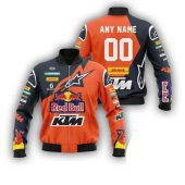KTM Motorcycles Red Bull Custom Name Number Bomber Jacket V1