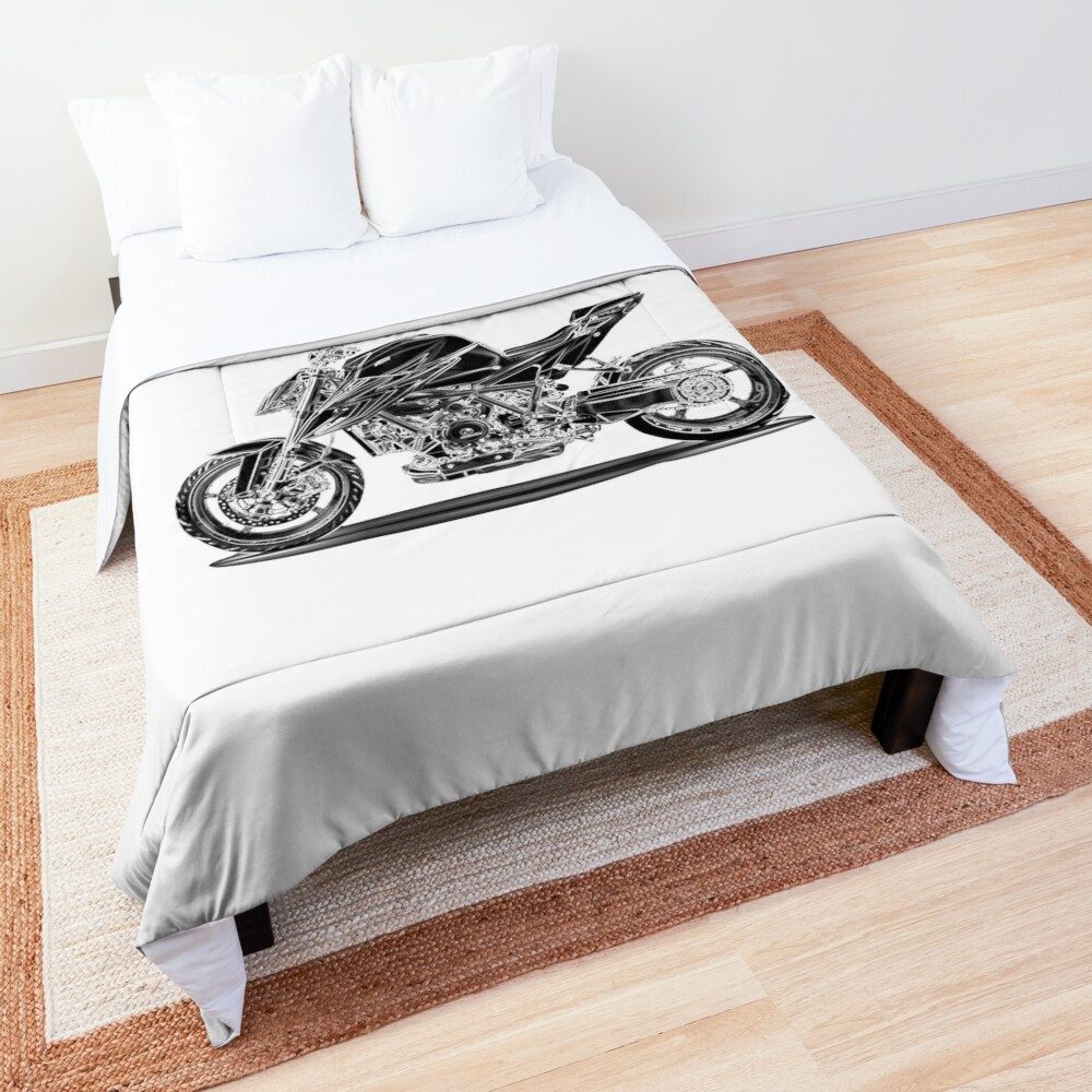 KTM Motorcycles White Fleece Blanket KTM Motorcycles White Fleece Blanket