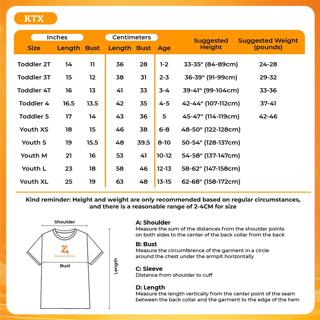 Ktx Size Chart - demo10
