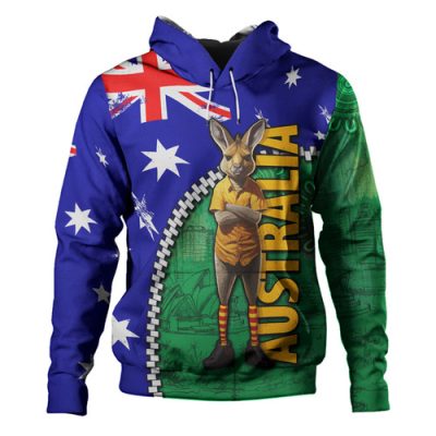 Australia Custom Hoodie - Kangaroo Happy Australia Day Hoodie