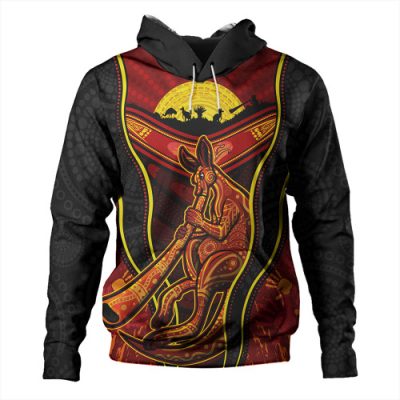 Australia Hoodie Aboriginal Kangaroo Spirit Dreaming