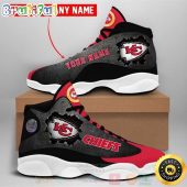 Kansas City Chiefs Nfl Big Logo Football Team Custom Name Air Jordan 13 Shoes