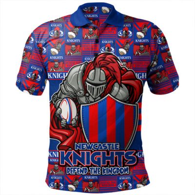 Newcastle Knights Polo Shirt Champion?s Pride Comic Style