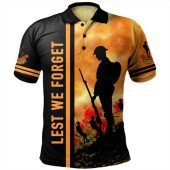 Australia Polo Shirt Lest We Forget Quater Style
