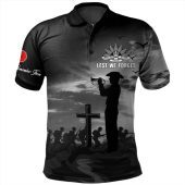 Australia Polo Shirt Lest We Forget Remember Soldiers
