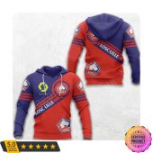 LOSC Lille Ligue 1 Blue Red Pullover Hoodie