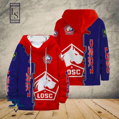 LOSC Lille Blue Red Pullover Hoodie