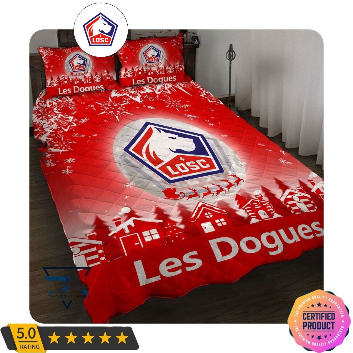 LOSC Lille Logo Xmas Bedding Set LOSC Lille Logo Xmas Bedding Set
