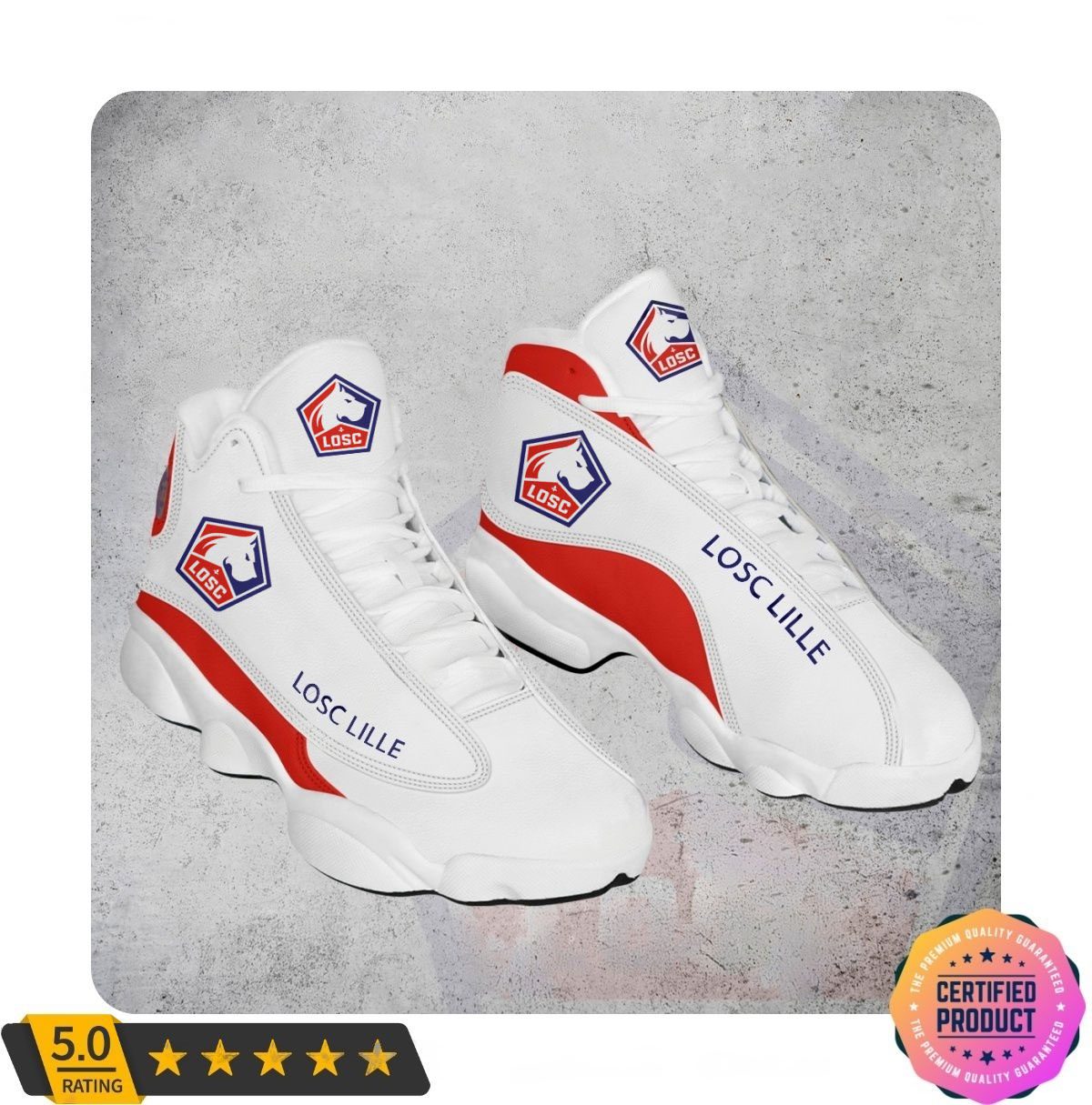 LOSC Lille White Red Air Jordan 13 Shoes LOSC Lille White Red Air Jordan 13 Shoes