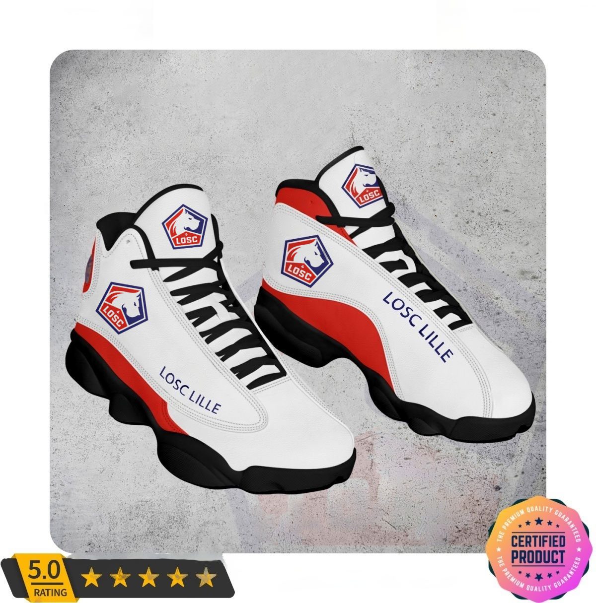 LOSC Lille White Red Air Jordan 13 Shoes LOSC Lille White Red Air Jordan 13 Shoes
