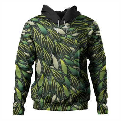 Australia Aboriginal Hoodie - Green Bush Leaves Seamless Hoodie