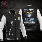 SS Lazio Black White Baseball Jacket