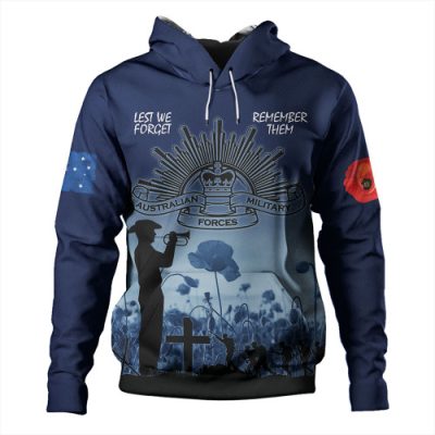 Australia Anzac Day Hoodie - Lest We Forget Blue Hoodie