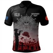 Australia Anzac Day Polo Shirt - Lest We Forget Red Polo Shirt