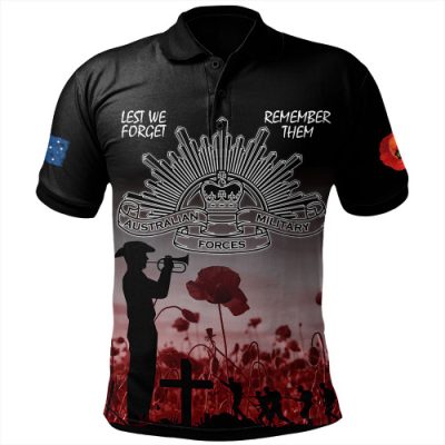 Australia Anzac Day Polo Shirt - Lest We Forget Red Polo Shirt