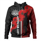 Australia Anzac Day Hoodie - Lest We Forget Remebrance Day (Black) Hoodie