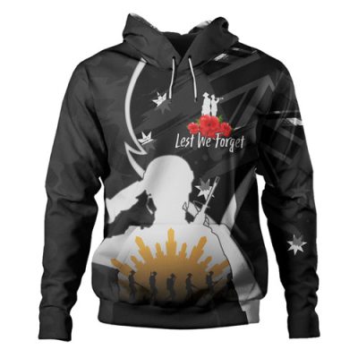 Australia Anzac Day Custom Hoodie - Lest We Forget With Black Camouflage Pattern Hoodie