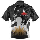 Australia Anzac Day Custom Polo Shirt - Lest We Forget With Black Camouflage Pattern Polo Shirt