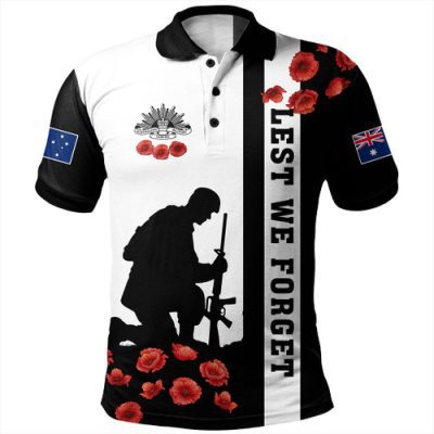 Australia Polo Shirt Anzac Day Lest We Forget Simple Style