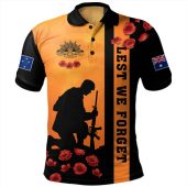 Australia Polo Shirt Lest We Forget Sunset Simple Style